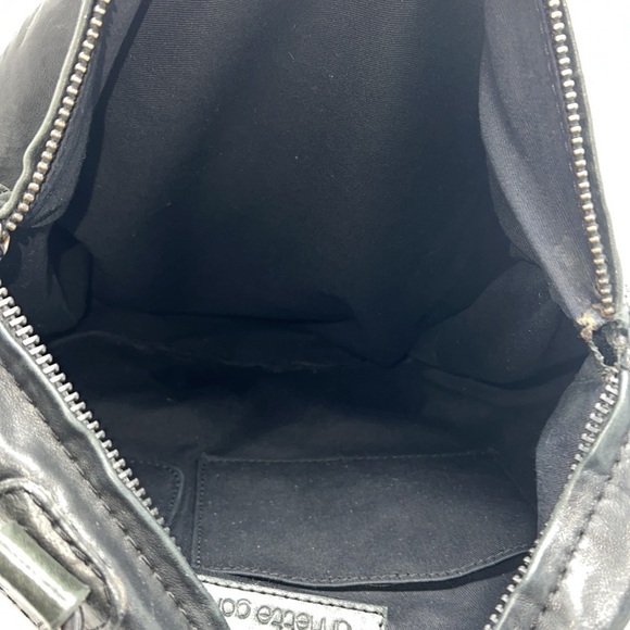 Annette Gortz Large Pandora Leather Shoulder Crossbody Bag Charcoal Black Bag - Picture 14 of 16